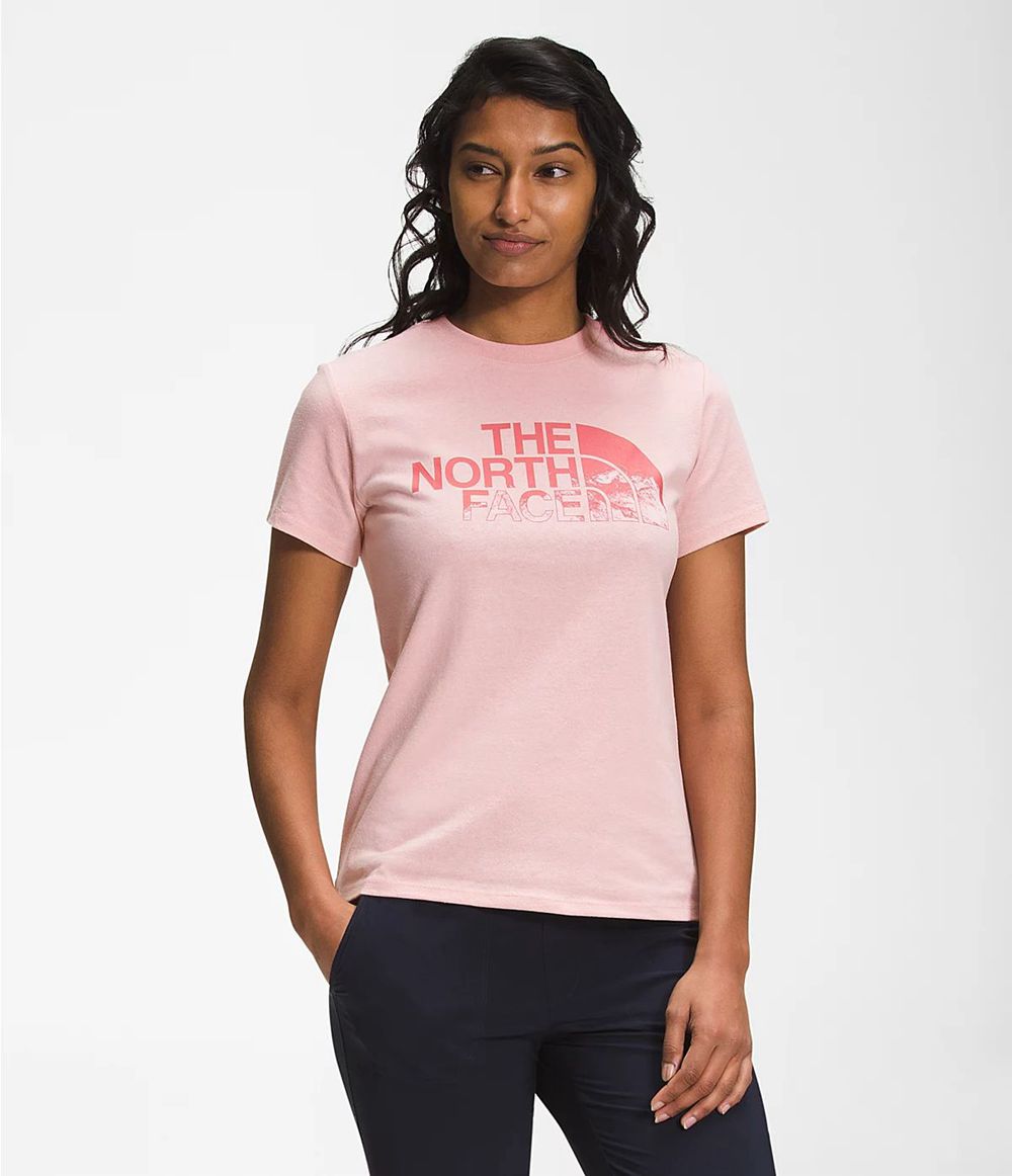 The North Face Kurzer Ärmel Logo Play T-Shirts Damen - Rosa CH-387QQWD